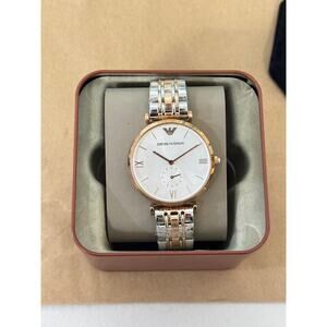 Emporio Armani Gianni Medium AR1677 Men's Watch With Silver Dial